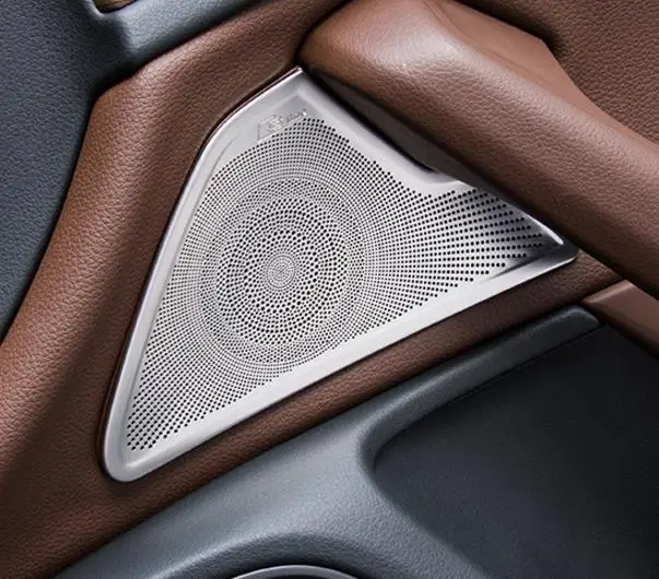 

Stainless steel modified decorative circle audio speaker cover ring trim 4pcs kit Fit for Volkswagen Audi A6L 12-18 car sticker