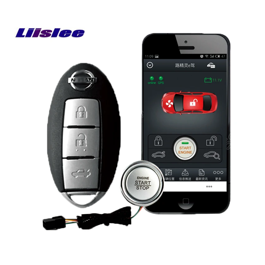 

Liislee For NISSAN KICKS Button Full Smart Remote Key Car Alarm Safety Keyless Car Keyless Entry Engine Start Smart Remote Key