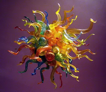 

Art Design Multi Color Blown Glass Style European Crystal Decorative Chandelier