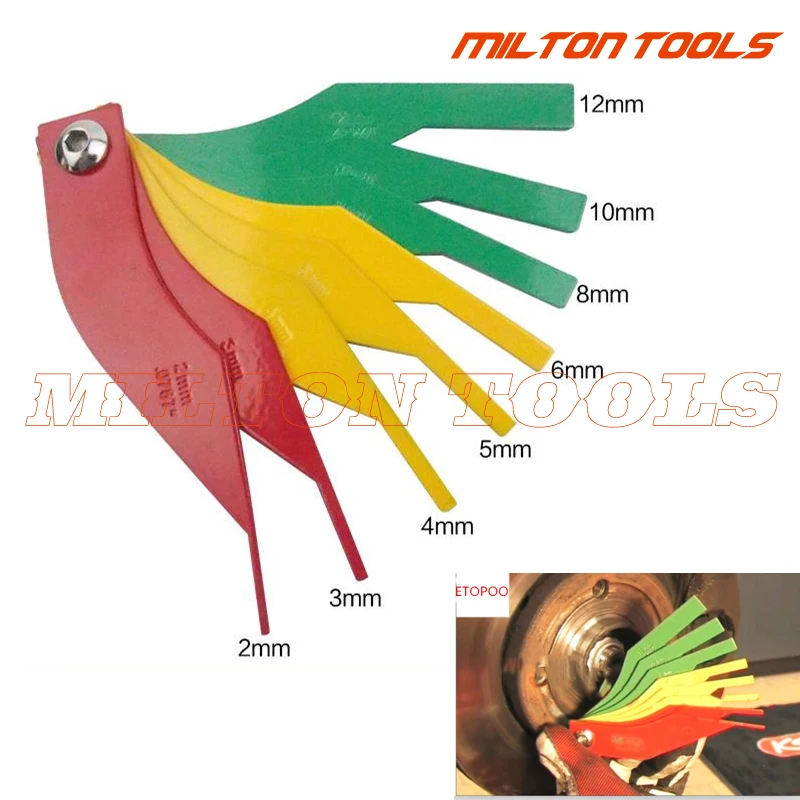 Измерительные Колодки тормозные накладки толщиномер набор тормозных колодок детектор инструмент для ремонта автомобиля тормозной щуп комплект тормозной накладки толщиномер
