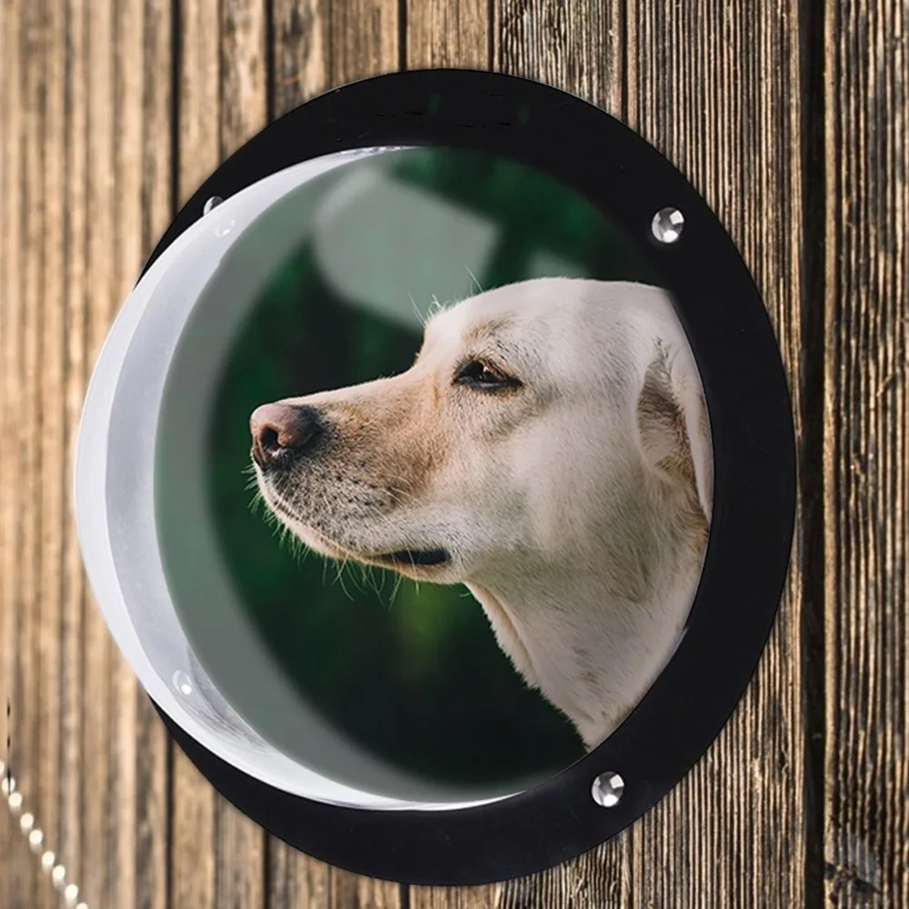 

Dog window for Fence Acrylic transparent Bubble window for Door Dogs See Outside nxiety Bark Reliever dog Gate pet Accessories