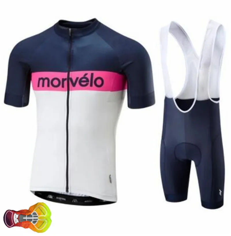 Morvelo Breathable Summer Cycling Jersey Bib Shorts Set Bicycle Sport Wear Clothing Clothes Shirt Quick Dry ropa ciclismo