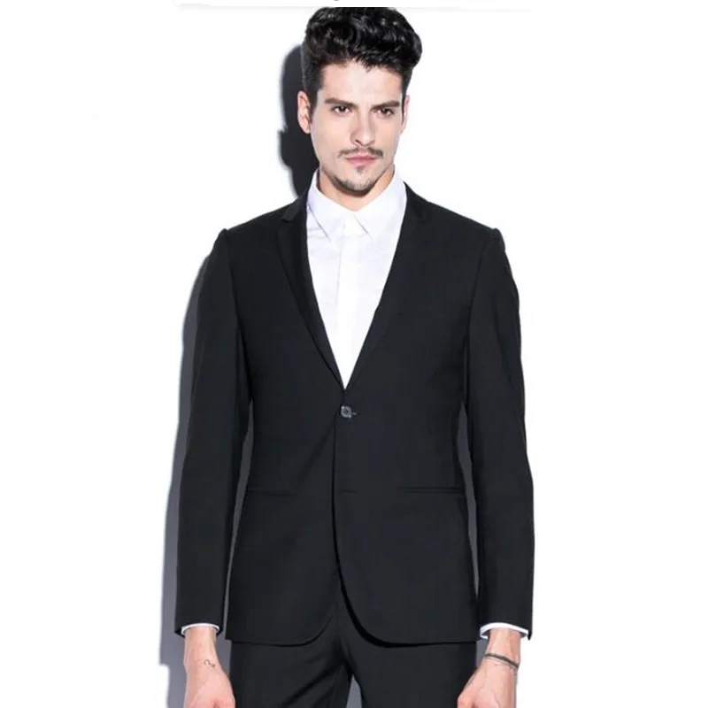 Black men suits jacket new design handsome groom tuxedos jacket custom ...