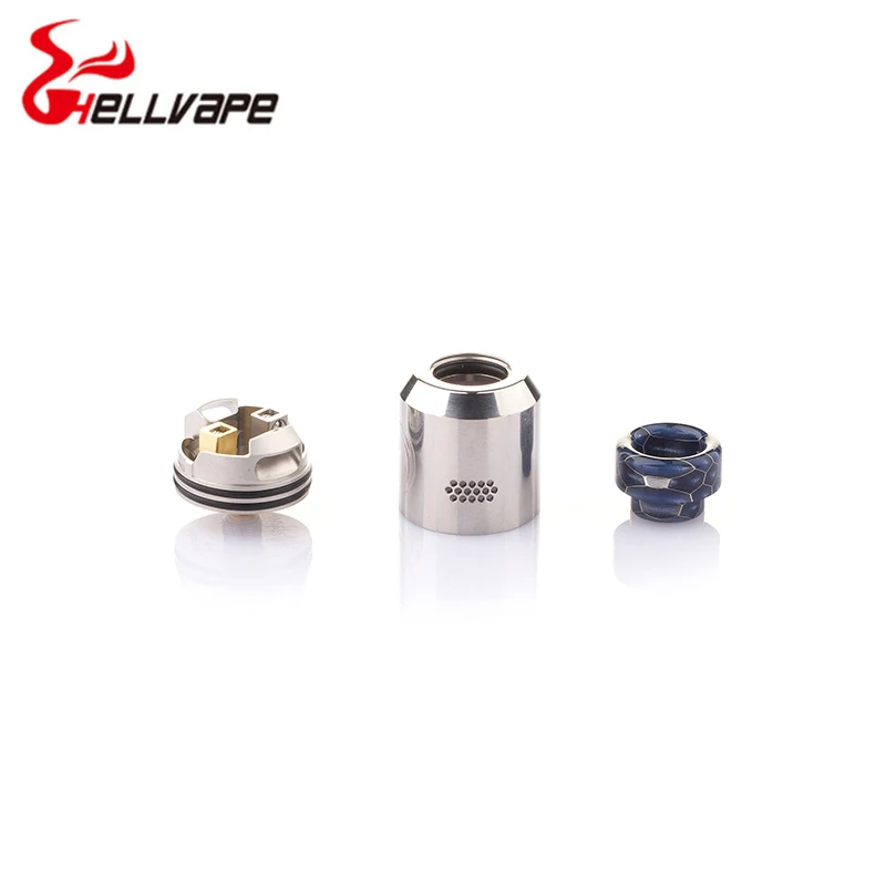 Hellvape Rebirth RDA Vape Tank 24 мм 810 Cobra капельный наконечник с одной катушкой регулируемый