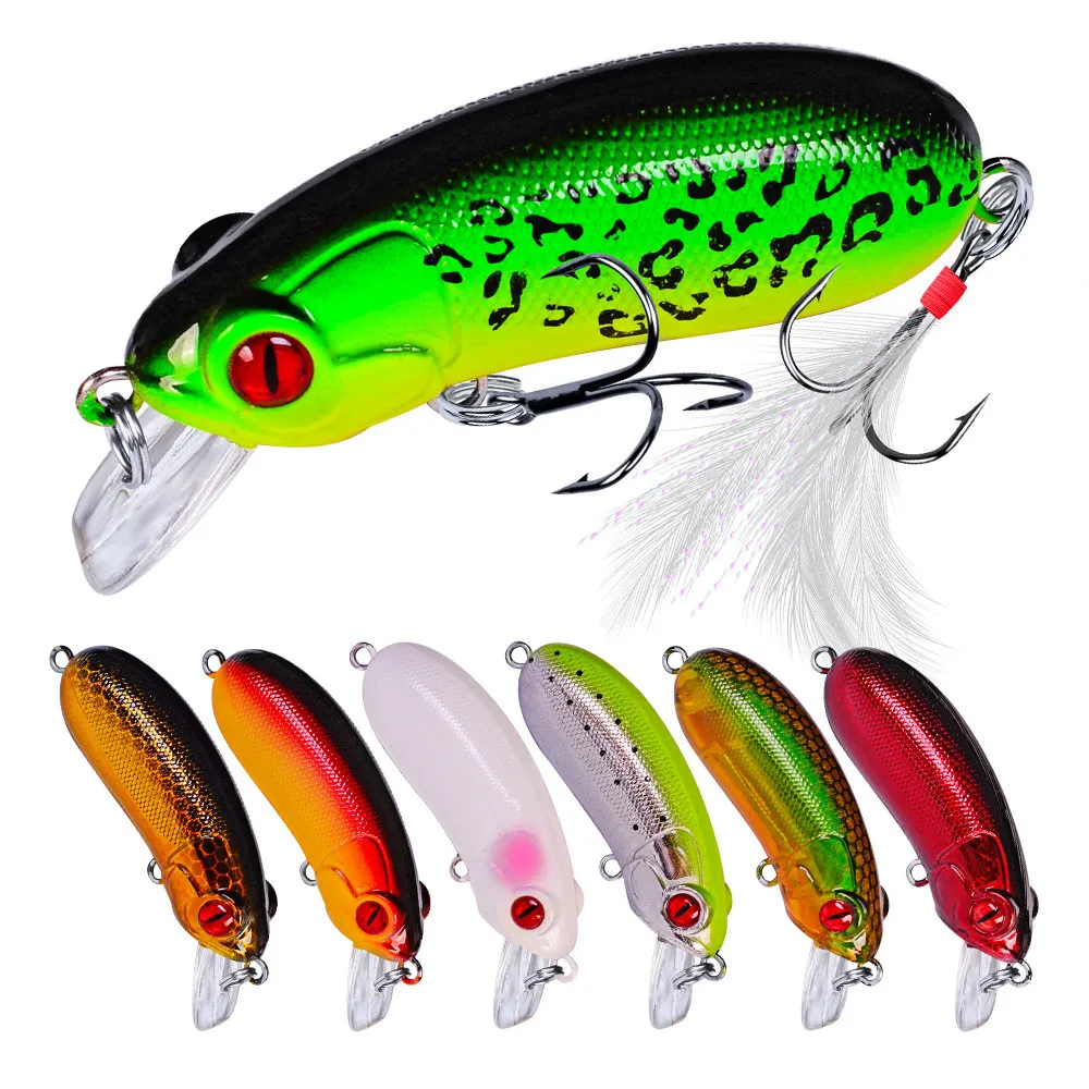1pc 6.2cm 10g 3D Eye Simulation Fishing Lures Plastic Hard Bass Baits
