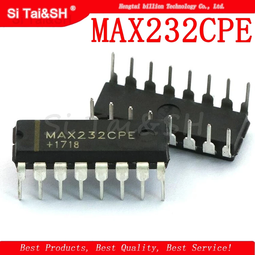 20pcs IC MAX232CPE MAX232 2DVR//2RCVR RS232 5V 16-DIP NEW