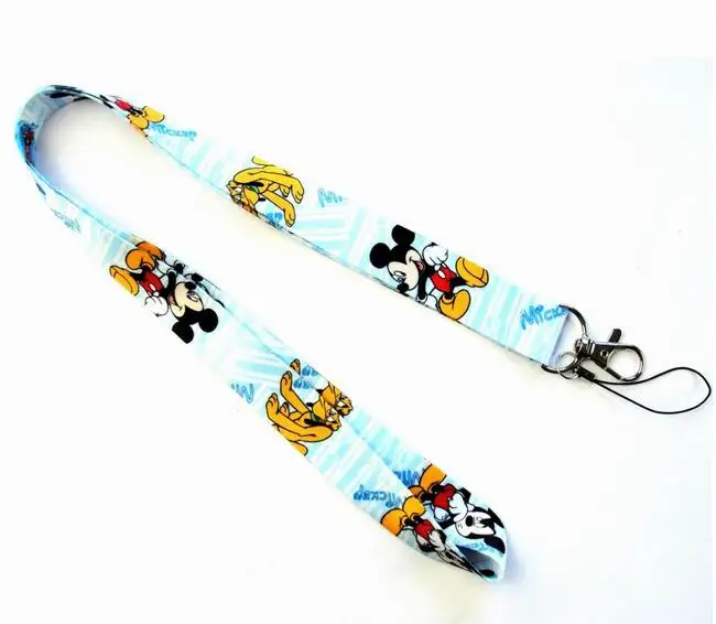 

10pcs/20pcs/30pcs/50pcs mickey dog Neck Strap Lanyard Mobile Phone Key Chain ID Badge Key Chains K210