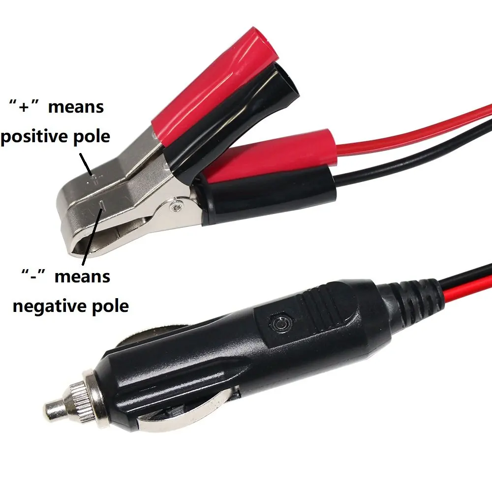 12 вольт 3 фута Авто крепкий Аллигатор зажим бустер Перемычка аккумулятора зарядный кабель прикуриватель штекер, электрический клип-на 16awg
