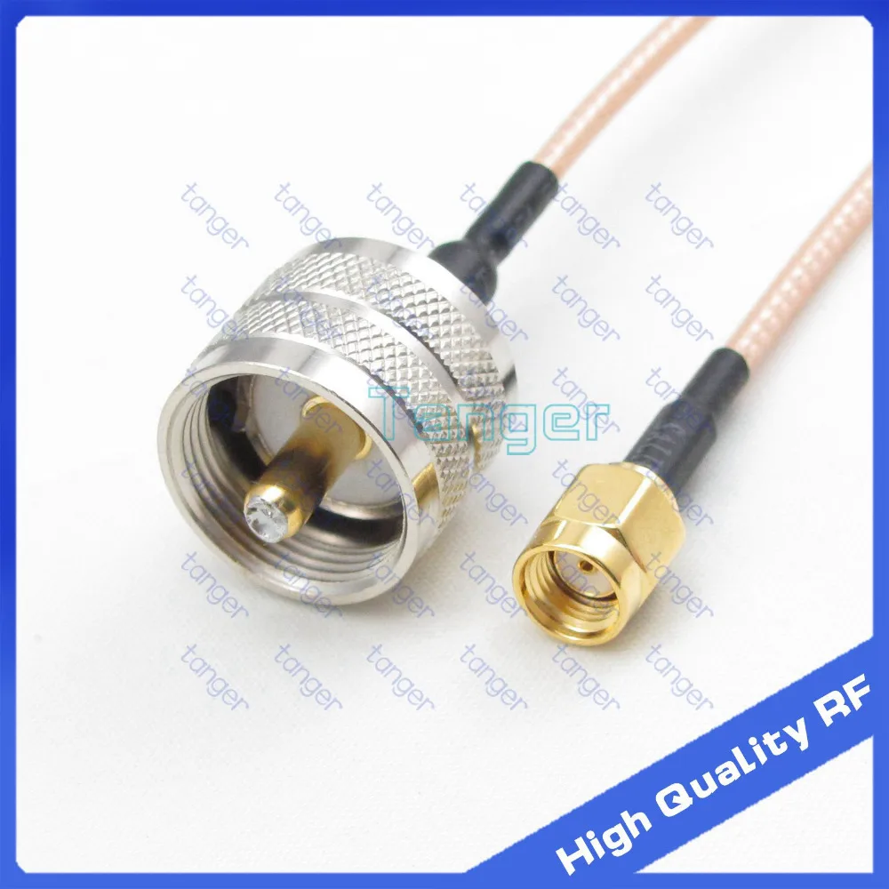 

6inch UHF male plug to RP-SMA male with RG-316 RF Coaxial Pigtail Jumper cable 6" 15cm Tanger High Quality RF cables