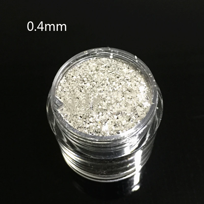 

1 Bottle Shiny Silver Nail Glitter Sequin DIY Nail Art Tips Glitter Powder Dust DIY UV Gel Manicure Aurora Pigment 0.4MM