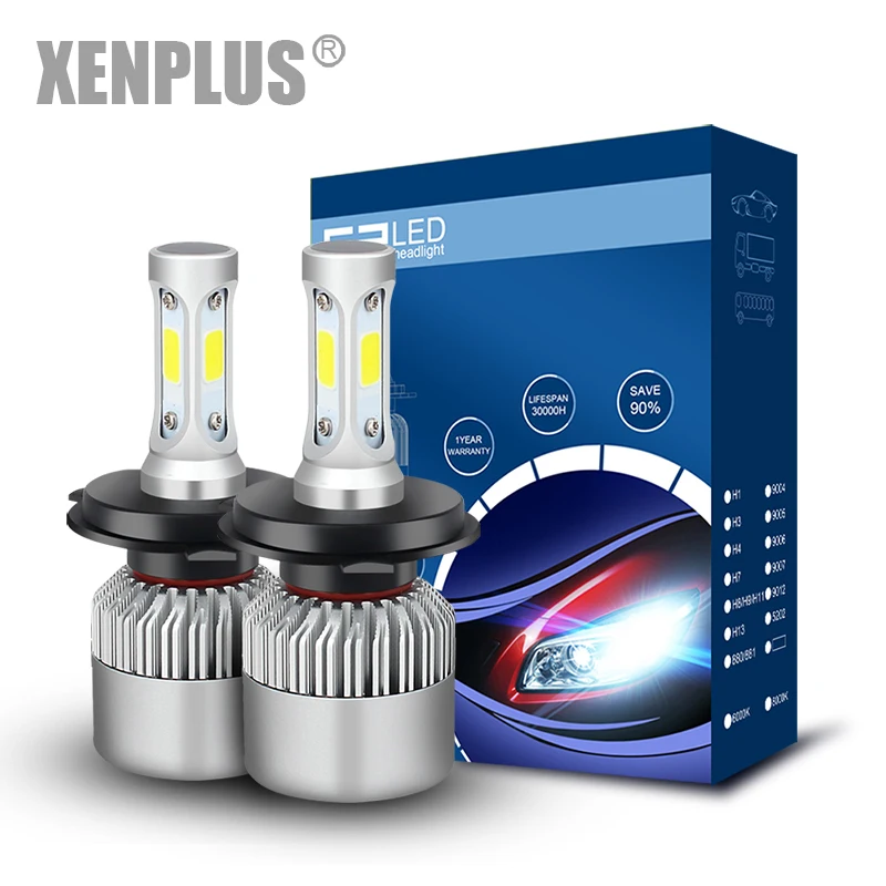 

Wholesale !! XENPLUS E2 H4 H7 H13 H11 H1 9005 9006 H3 9004 9007 9012 COB LED Headlight 72W 8000LM Car LED Headlights Bulb