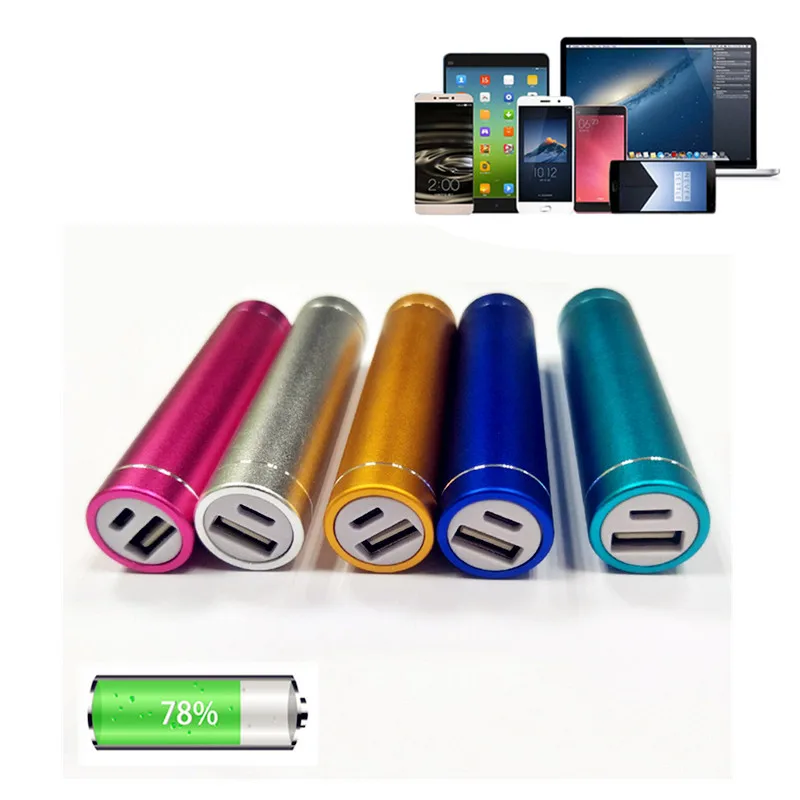 

1 Pcs Battery Holder Round Glitter Sequin Metal 5V USB Power Bank Case Kit 1X 18650 Battery Charger Box DIY for Cell Phone