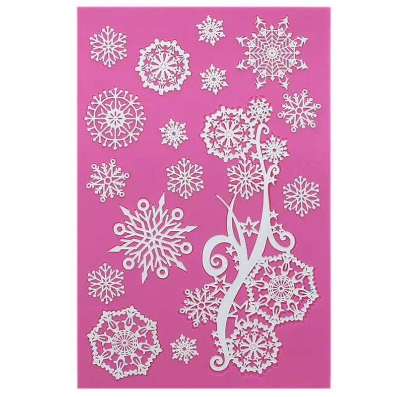 

New Arrivals Christmas Design Silicone Mat Fondant Cake Decorating Styling Tools Kitchen Silicone Lace Mold LS154