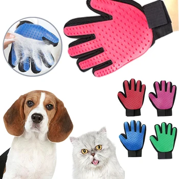 

Pet Hair Remover Gloves Brush Dog Cat Bath Grooming Washing Clean Massage Glove Fur Cleaning Pet Hair Brush