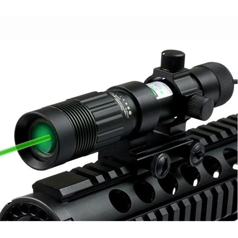  Tactical 5mW Green Laser Sight Focus Adjustable Green Laser Designator Hunting Laser Sight With 20m