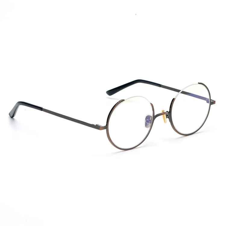 Три четверти уникальные зазоры дизайн ретро круглые очки оправа для мужчин и женщин творческая личность очки для чтения компьютер