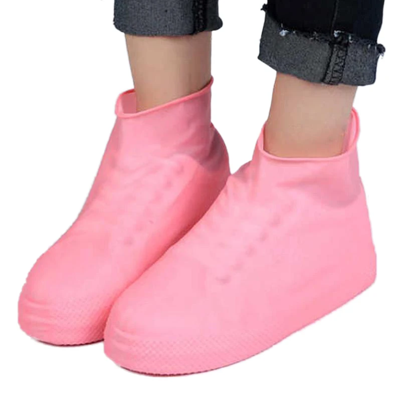 

1 Pair Reusable Latex Waterproof Shoes Covers Slip-resistant Rubber Rain Shoes Covers Men Women Shoes Accessories YCX9063