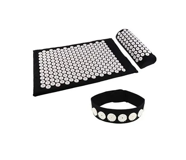 Acupressure Sets Relieve Back Body Pain Spike Cushion Acupuncture Massage Yoga Mat Pillow Massage Wrap Headband