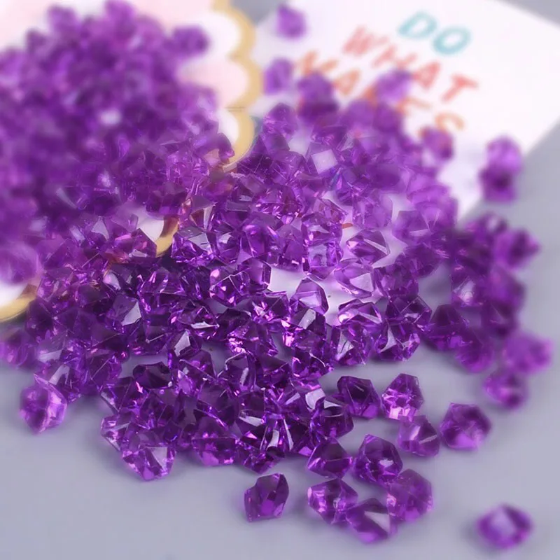 3D пластиковый лед фотография Аквариум Украшение голый камень акриловый кристалл драгоценный камень неровный акриловый кристаллический камень - Цвет: dark purple