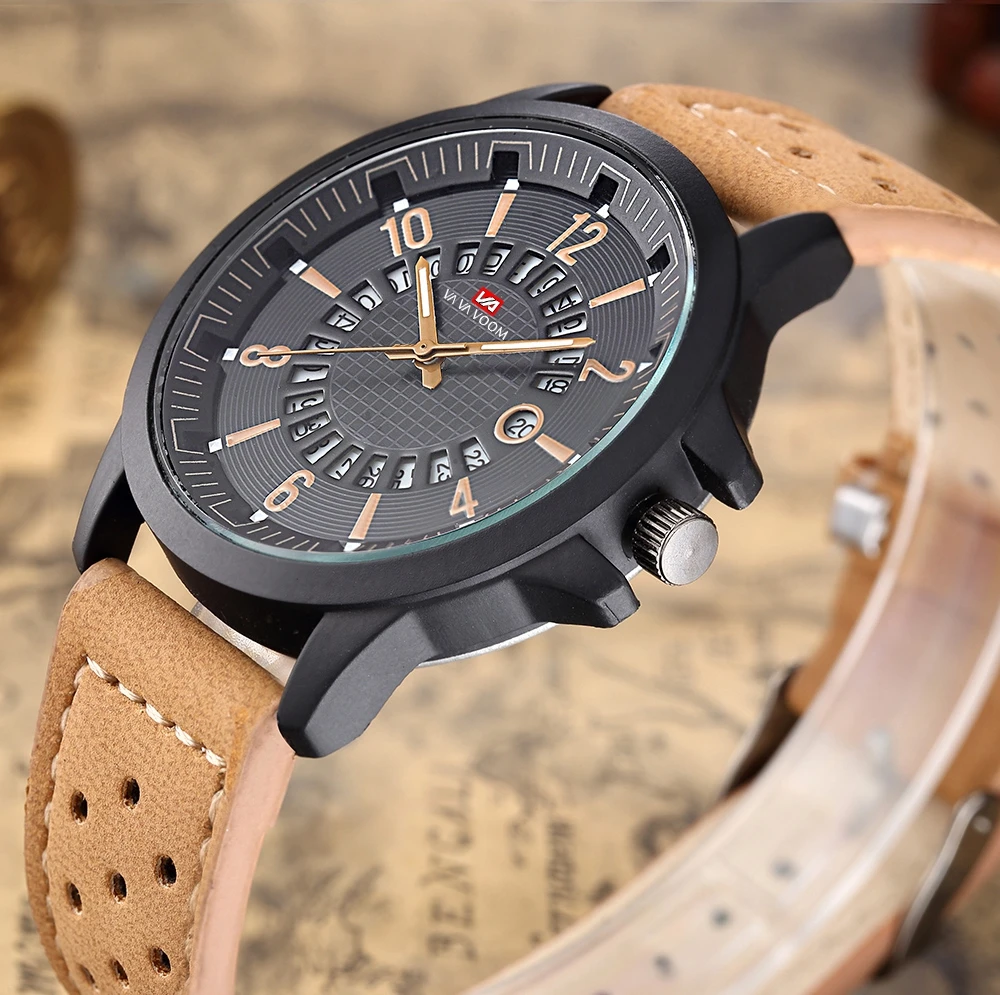 Спортивные военные часы мужские Топ люксовый бренд Модные Необычные кварцевые часы кожаные повседневные водонепроницаемые часы мужские часы с календарем