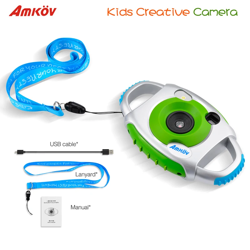 AMKOV Kids Digital Camera 5MP HD Portable Camera Children Mini LCD Camera Support Video Recording 32GB SD Card camera : image AMKOV Kids Digital Camera 5MP HD Portable Camera Children Mini LCD Camera Support Video Recording 32GB SD Card camera