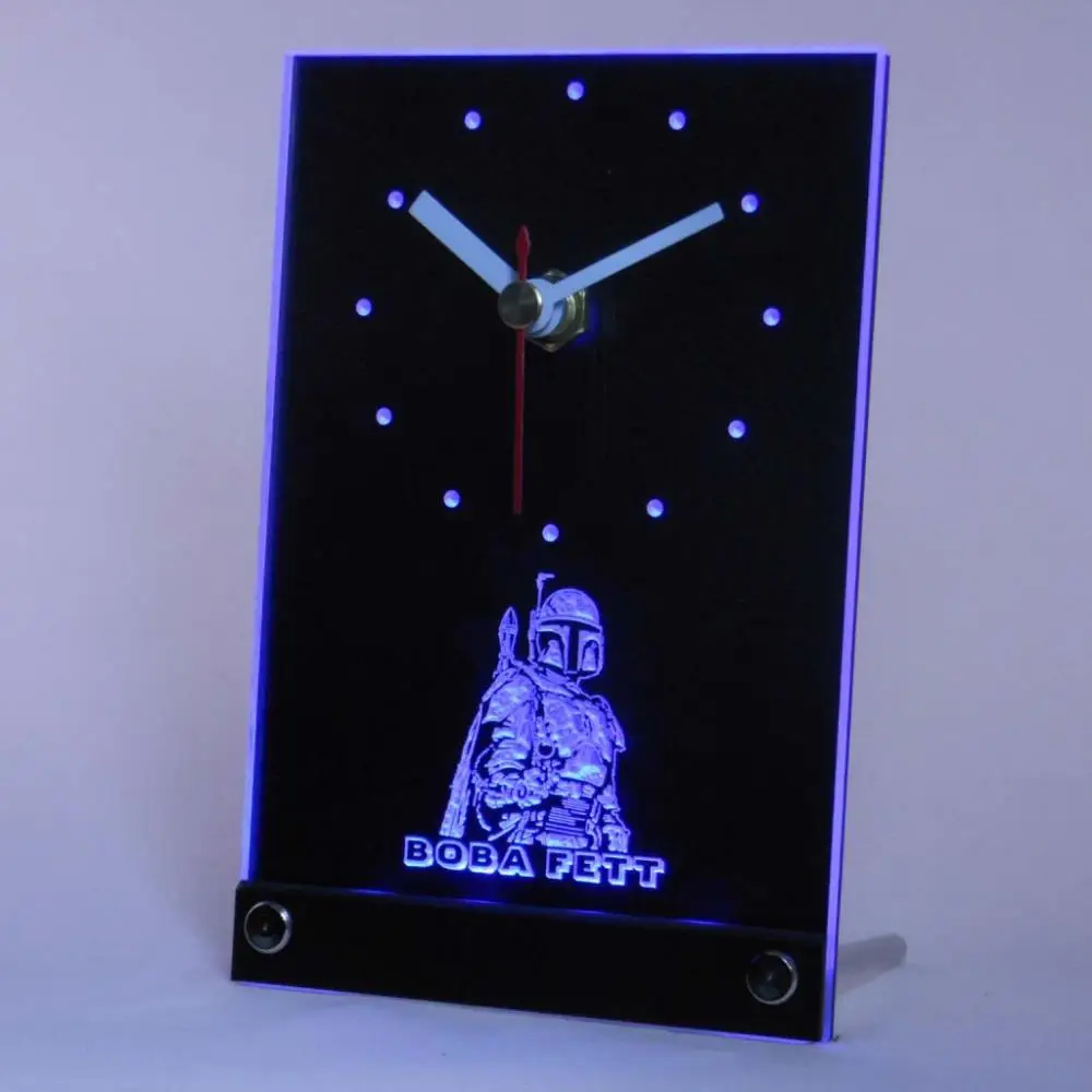 

tnc0217 Boba Fett Star Wars Table Desk 3D LED Clock