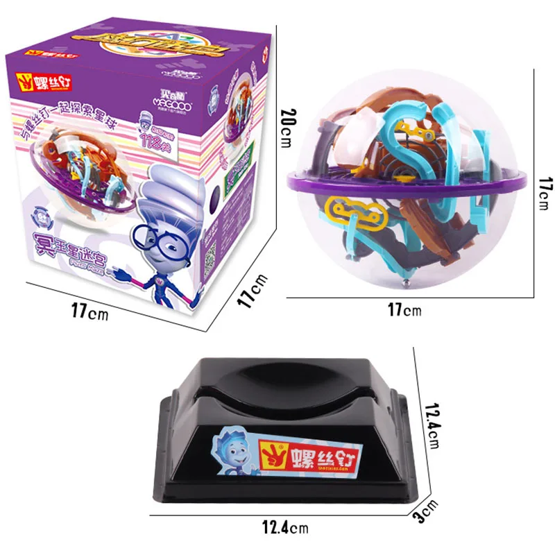

Puzzle 3D Magic Ball Maze Cube,118 Steps Maze Ball Magic Puzzle Games Children Educational Toys,Perplexus Labyrinth Ball 17cm
