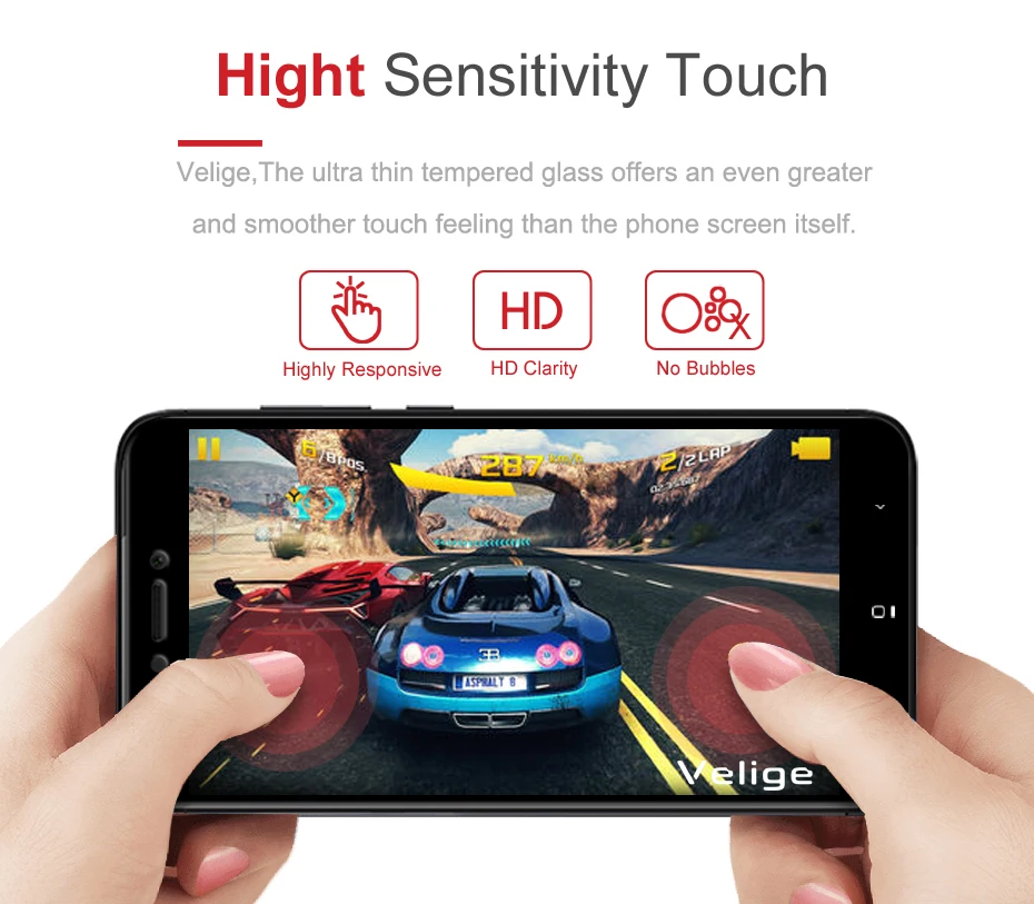 Velige 9H Full Cover Tempered Glass for Xiaomi Redmi 4X Redmi4X 4 X Screen Protector Real 2.5D Toughened Safety Glass Film (3)