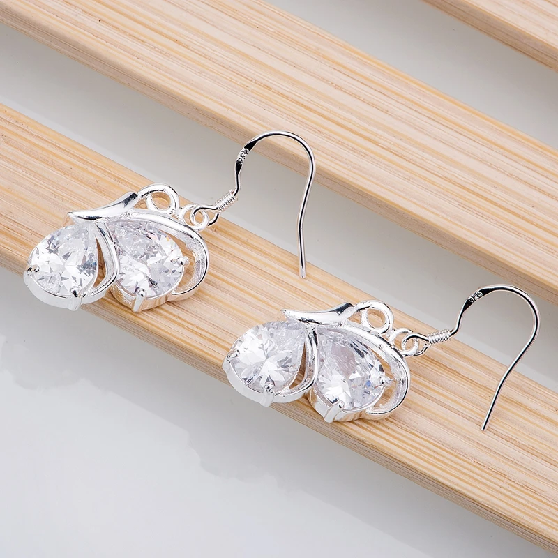 Buy silver plated earrings 925 jewelry for women