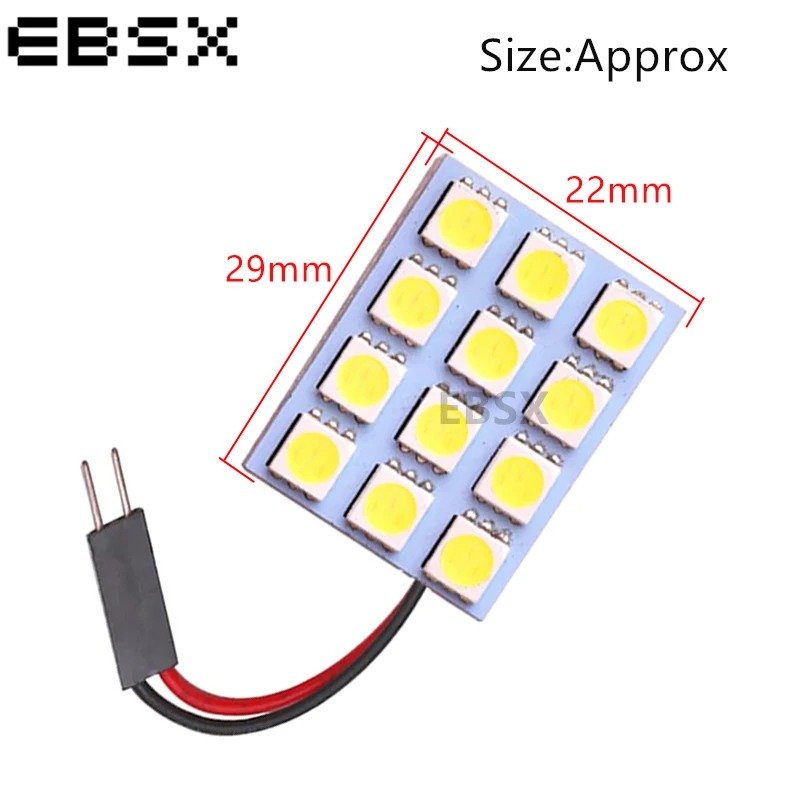 Светодиодная панель EBSX 6 шт. белая 12SMD 5050 3 чипа светодиодный светодиодная лампа