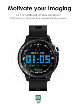 

OMESHIN L8 IP68 Waterproof Heart Rate, Blood Pressure Sleep Monitoring Smart Watch, Walker, Business Fashion Sports Watch 719#2