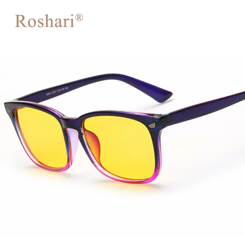 

Roshari Computer Glasses Anti Blue Rays Gaming Glasses Women Men Blue Light Blocking Lenses Goggle UV Blocking Eye Spectacles