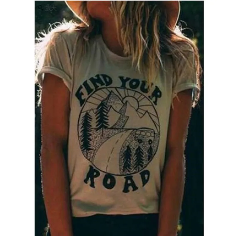 2018-Women-T-Shirt-Summer-Short-Sleeve-Find-Your-Road-Print-O-Neck-T-Shirt-Female.jpg_640x640