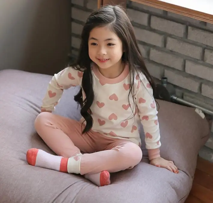Осенне-зимние детские пижамы, A-769 комплект одежды для девочек с длинными рукавами и вышитой лисой детские пижамы, домашняя одежда для мальчиков - Цвет: style 4