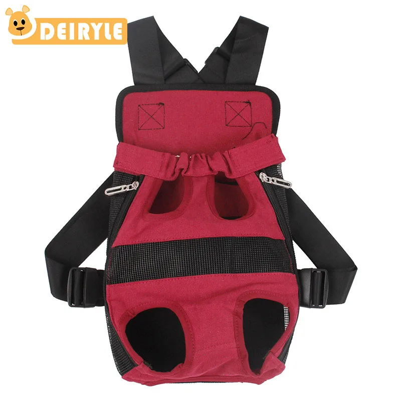 DEIRYLE Dog Backpack Dog Carrier Bag Fashion Outdoor Walking Travel Bag