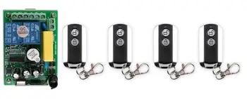 

latest AC 220V 2 CH 2CH RF Wireless Remote Control Switch System 1pcs Receiver & 4pcs 2 Keys metal waterproof Remote