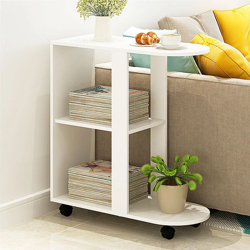 Simple mini Coffee Table Movable Sofa Side Table Creative Nightstand living room Sofa Side Cabinet Tea Table home furniture