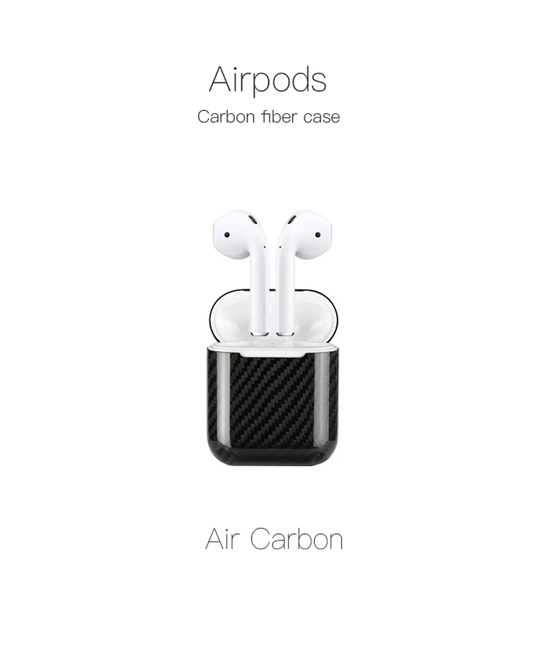 

For AirPods Dust Plug Fitted Cases Real Carbon Fiber Ultra Thin Case Cover Protector For Apple AirPods Earphone Case