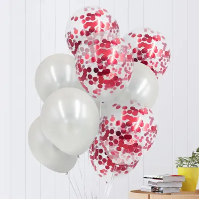 NICROLANDEE 12 дюймов латексные разноцветные воздушные шары с конфетти надувной шар для дня рождения свадьбы вечеринок 112 - Цвет: 10 pcs balloons E