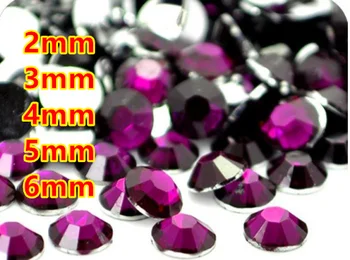 

Fuchsia Resin Flatback beads for Nail Art/Garment/Decoration (2mm 3mm 4mm 5mm 6mm) 10000~100000pcs/bag