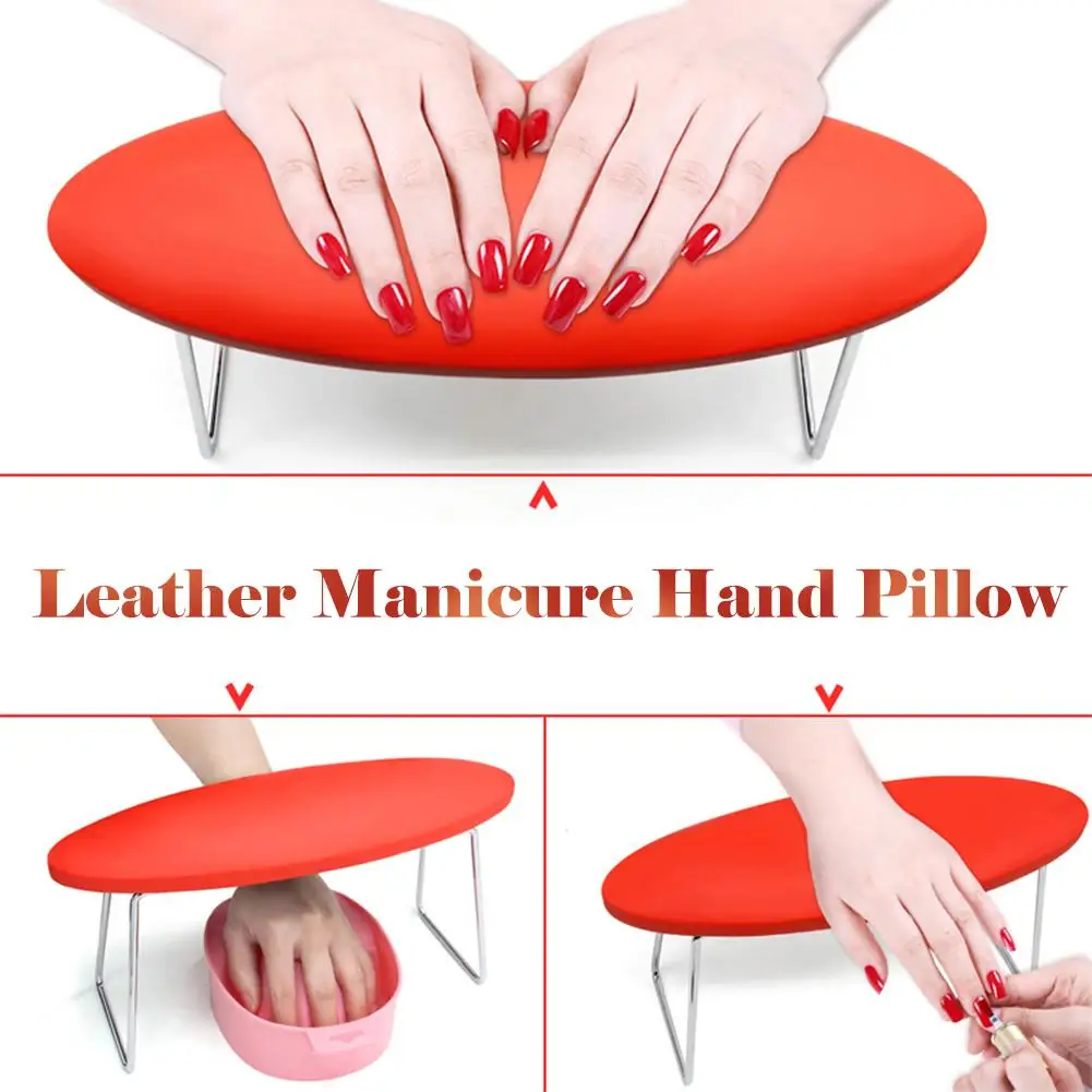 

Two color Nail Arm Rest Microfiber Leather Detachable Waterproof Nail Hand Pillow Pad for for Nail Technician Use