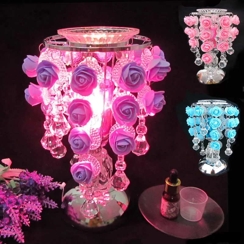 

Creative table light water drop rose sensor aromatherapy table lamp pink blue purple decompression comfort supplies couple gift