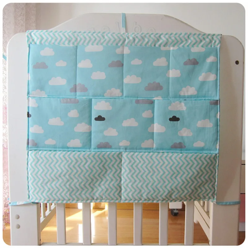 Мультяшные детские комнаты висячая сумка для хранения детская кроватка кровать органайзер для кроватки 60*50 см игрушечный карман для пеленок для новорожденных Детская кроватка набор - Цвет: NO12