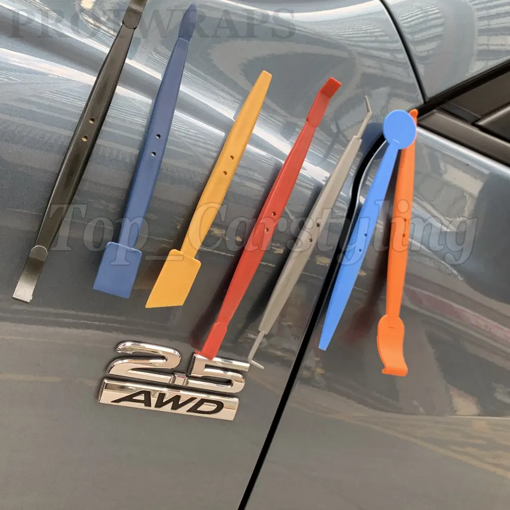 Edge finished Magnetic Squeegee Tools Kit Car Sticker Tints Headlight Film Carbon Magnetic Scraper Tool  (8)