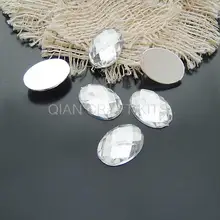 800 шт прозрачные ограненные овальные акриловые стразы с плоским основанием 14x10 мм розетки с плоской задней частью свободные овальный стразы, 14 мм, кристально чистый