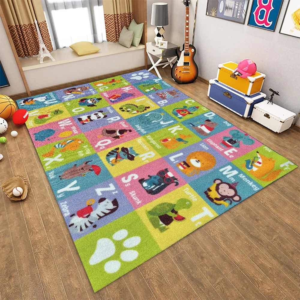 

Children's Mats Education Collection ABC Numbers and Shapes Educational Rug Playmat Kids Carpet Playmat for Play With Toys 7.15