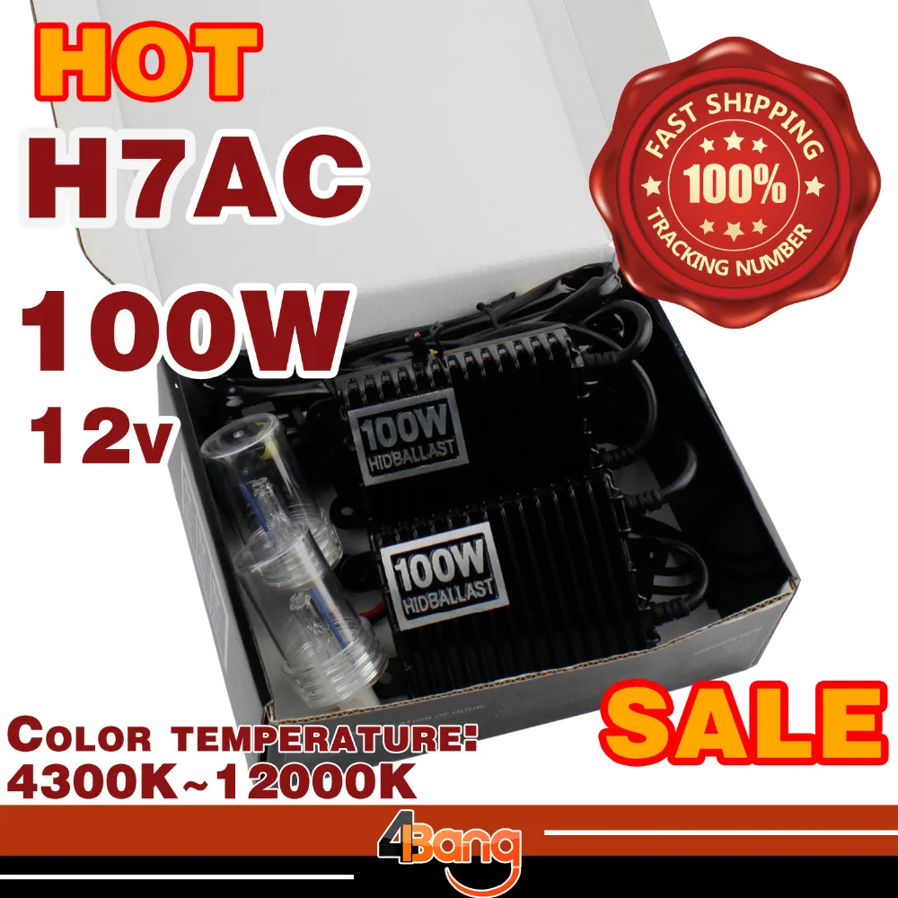 

1set AC 12V 100W H7 Xenon Conversion Kit HID Silm Ballast 6000K 4300K ~ 12000K Xenon Hid Bulb Headlight For Truck Van Lorry