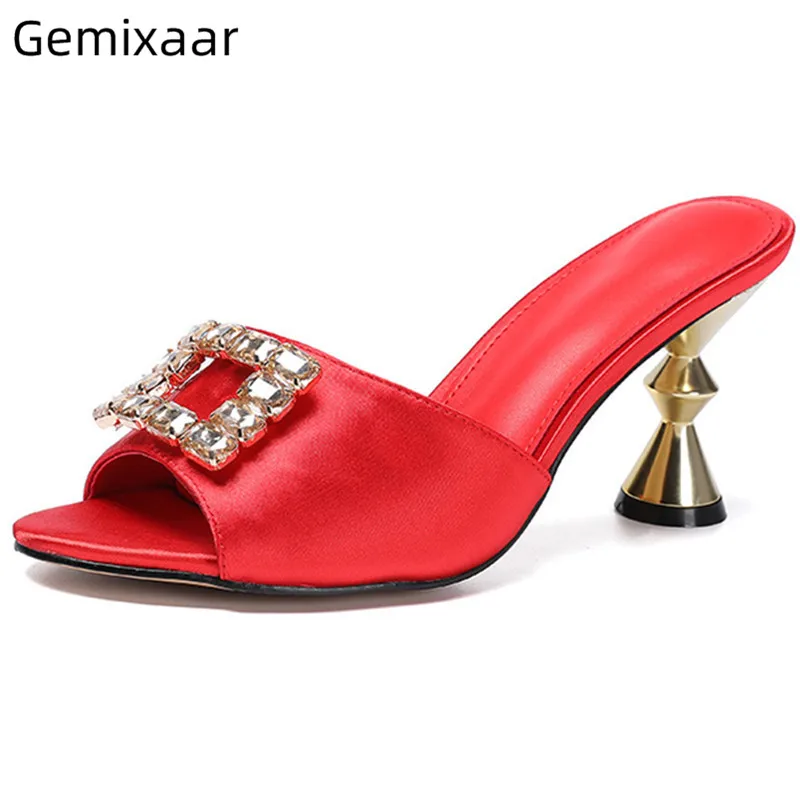 

Sheepskin Slippers Women Shoes Round Toe Decor Buckle Footwear Concise Black White Color Holiday Platform Slippers Woman Flats