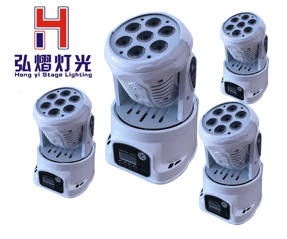 

DMX led stage light 7*12w rgbw Light Wash Dimming Strobe Lighting Effect Lights for Disco DJ Party Showpacking of 4