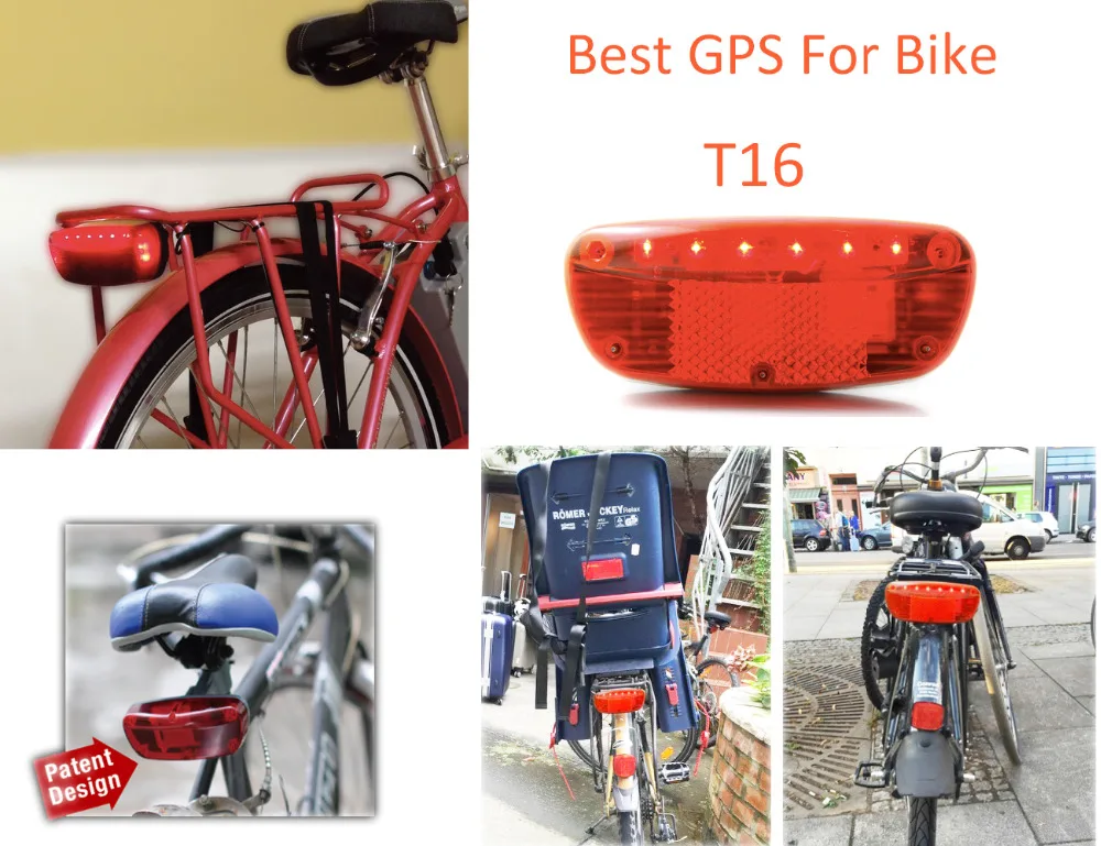 2G gps-трекер велосипеда, светодиодный тормозной фонарь, скрытый внутри, водонепроницаемый, 5200 мА/ч, большая аккумуляторная батарея, онлайн-отслеживание в режиме реального времени